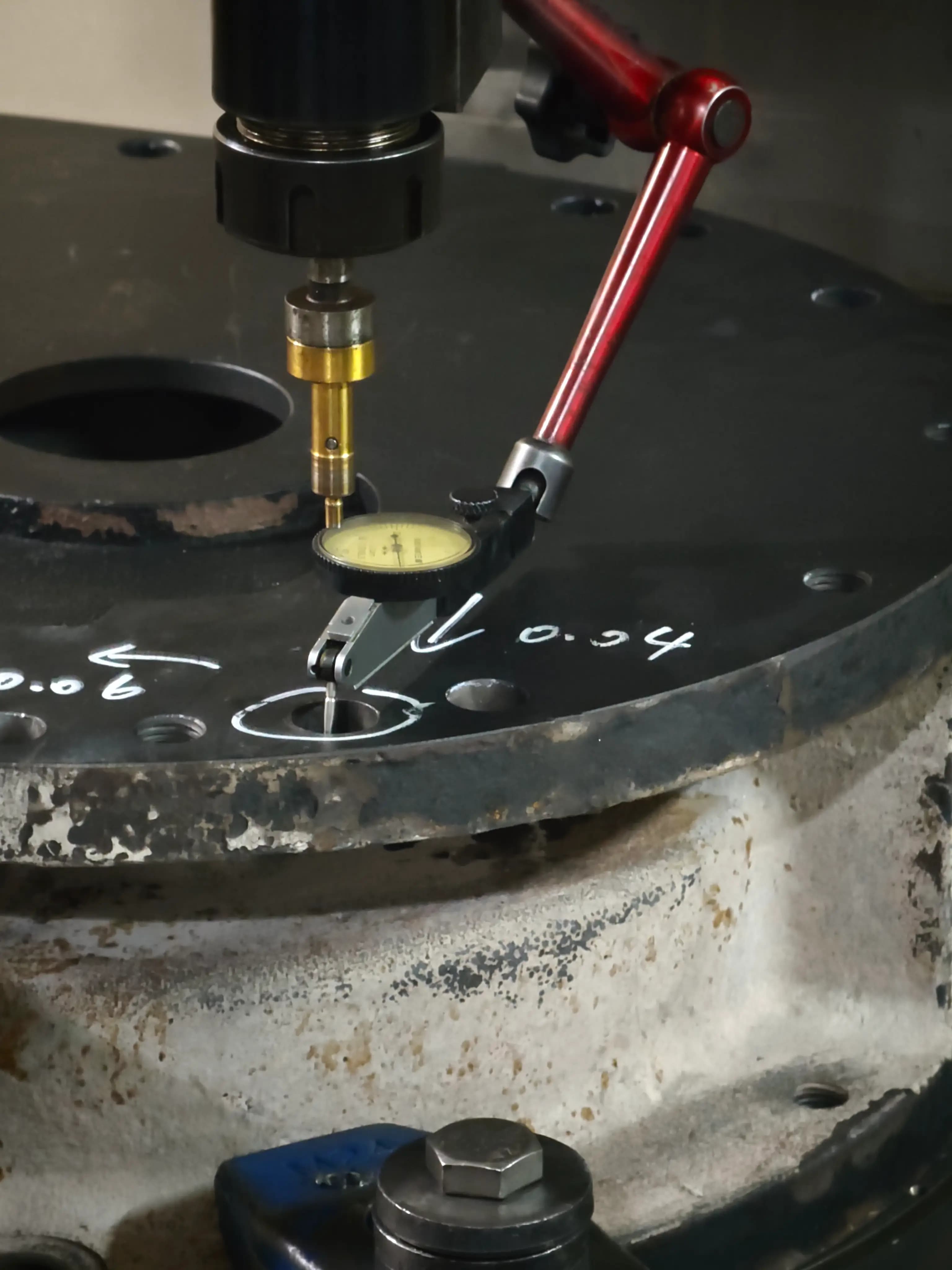 Final dimensional inspection of a machined component before shipping