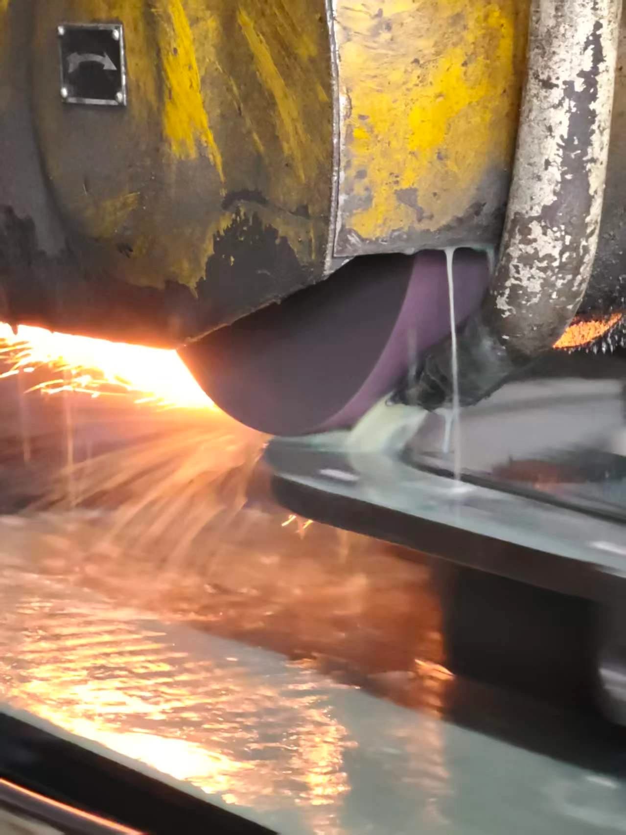 Surface finishing operation producing a fine surface texture on a machined part