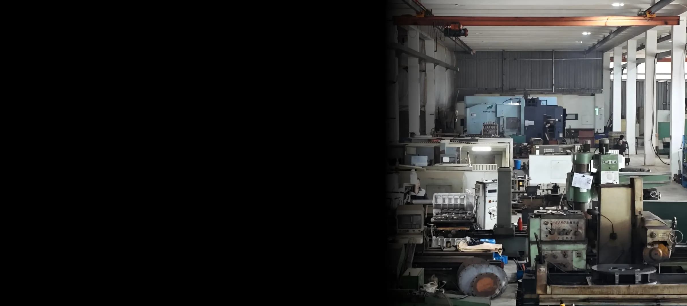 SCPM CNC machining shop floor producing precision rotating equipment components and tight-tolerance OEM parts